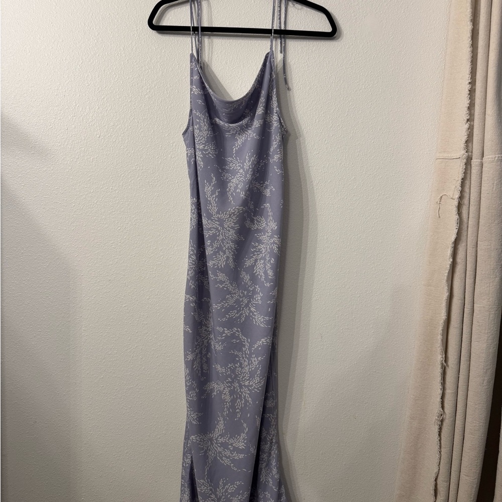 Silver Gray Sleeveless Maxi Slip Dress